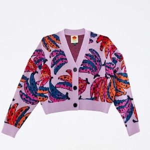 Farm Rio colorful Bananas knit cardigan